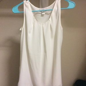 LOFT cream sleeveless blouse